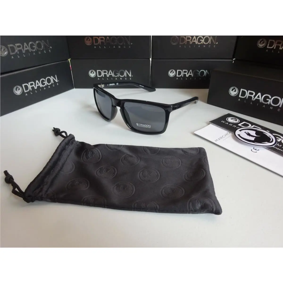 Dragon Melee Shiny Black Smoke Sunglasses 2019
