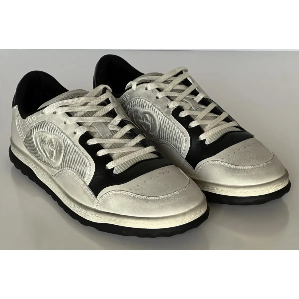 Gucci Dali Soft White/black Leather Sneakers 13 US Gucci 12.5 Italy 741656