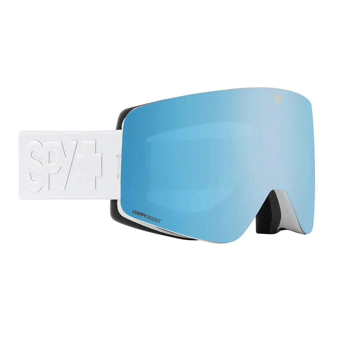Spy Optics Marauder Elite Eco Matte White Snow Goggles - Happy Boost Ice Blue Mirror + HB LL Coral, Frame: Matte White, Lens: Happy Boost Ice Blue Mirror + HB LL Coral