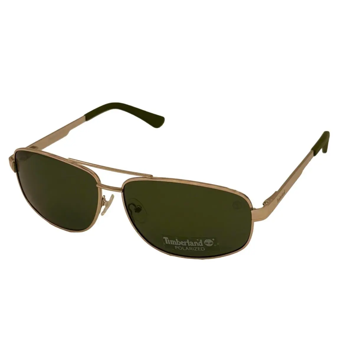 Timberland Mens Sunglass Gold Metal Aviator Polarized Green Lens TB7119 32N