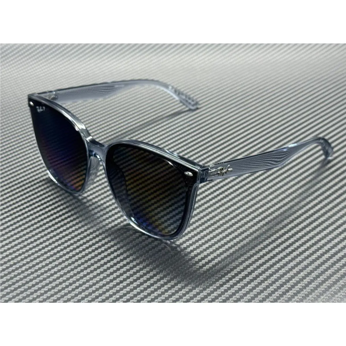 Ray Ban RB4423D 6592T3 Transparent Blue Grey Polarized Unisex 66 mm Sunglasses
