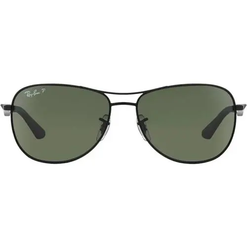 Ray-ban Mens RB3519 Aviator Sunglasses Green Polarized/ Matte Black Glasses Only by Ray-Ban