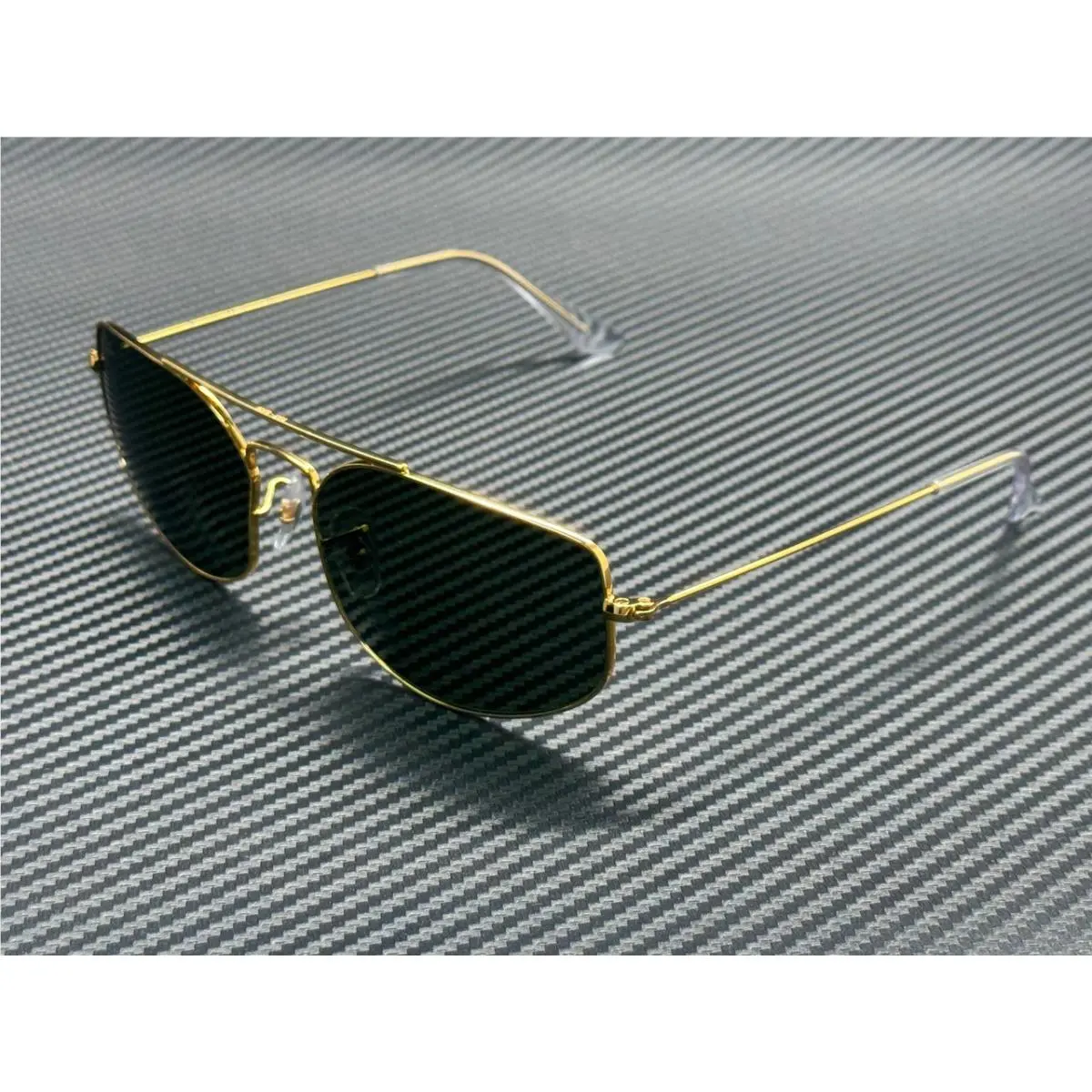 Ray Ban RB3845 919631 Gold Green Unisex 60 mm Sunglasses