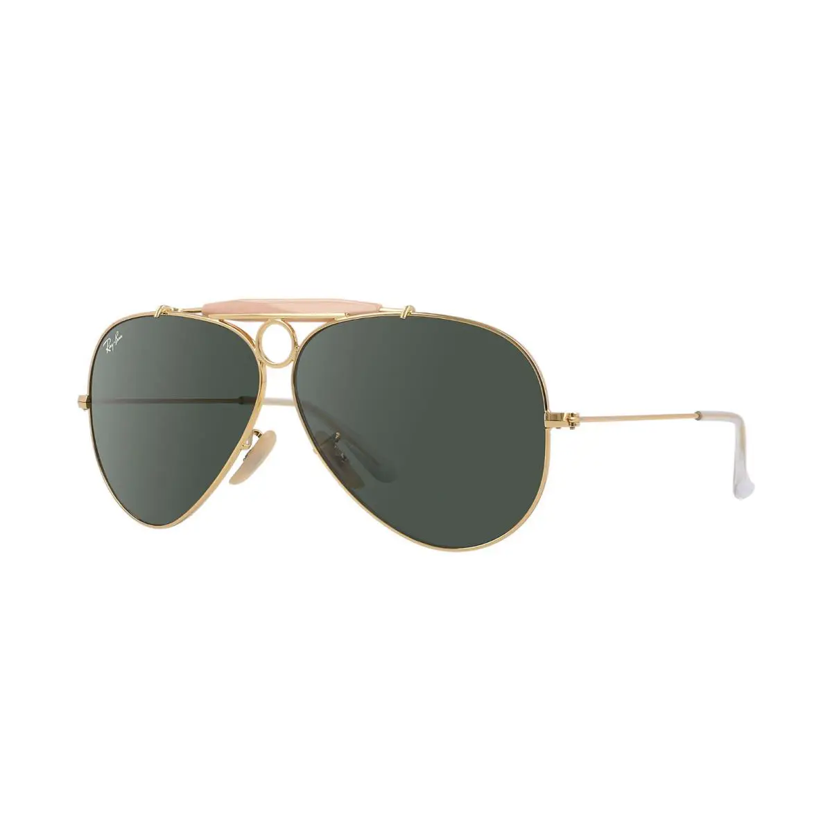 Ray Ban Sunglasses Shooter Metal RB3138 001 Gold W/green G-15 58MM