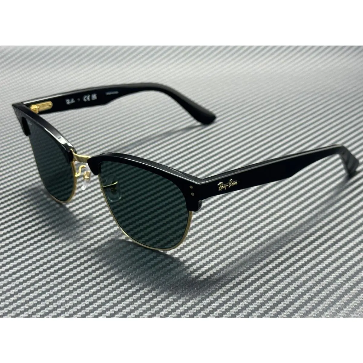 Ray Ban RBR0504S 6677VR Black Arista Green Unisex 54 mm Sunglasses