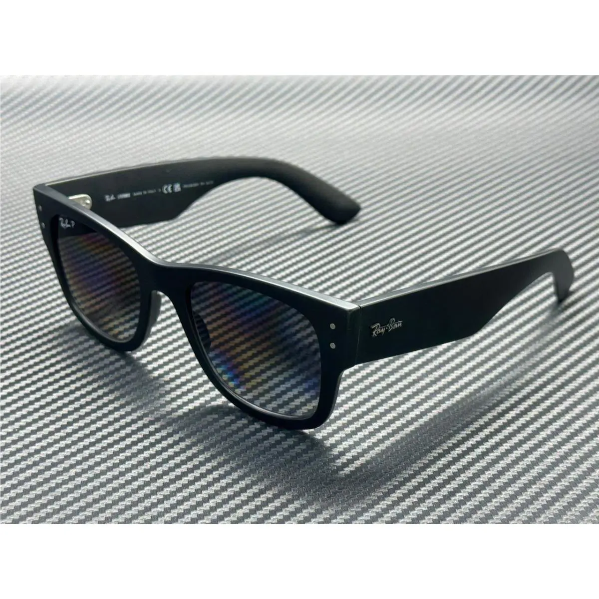 Ray Ban RB4840S 601ST3 Black Matte Grey Polarized Unisex 52 mm Sunglasses