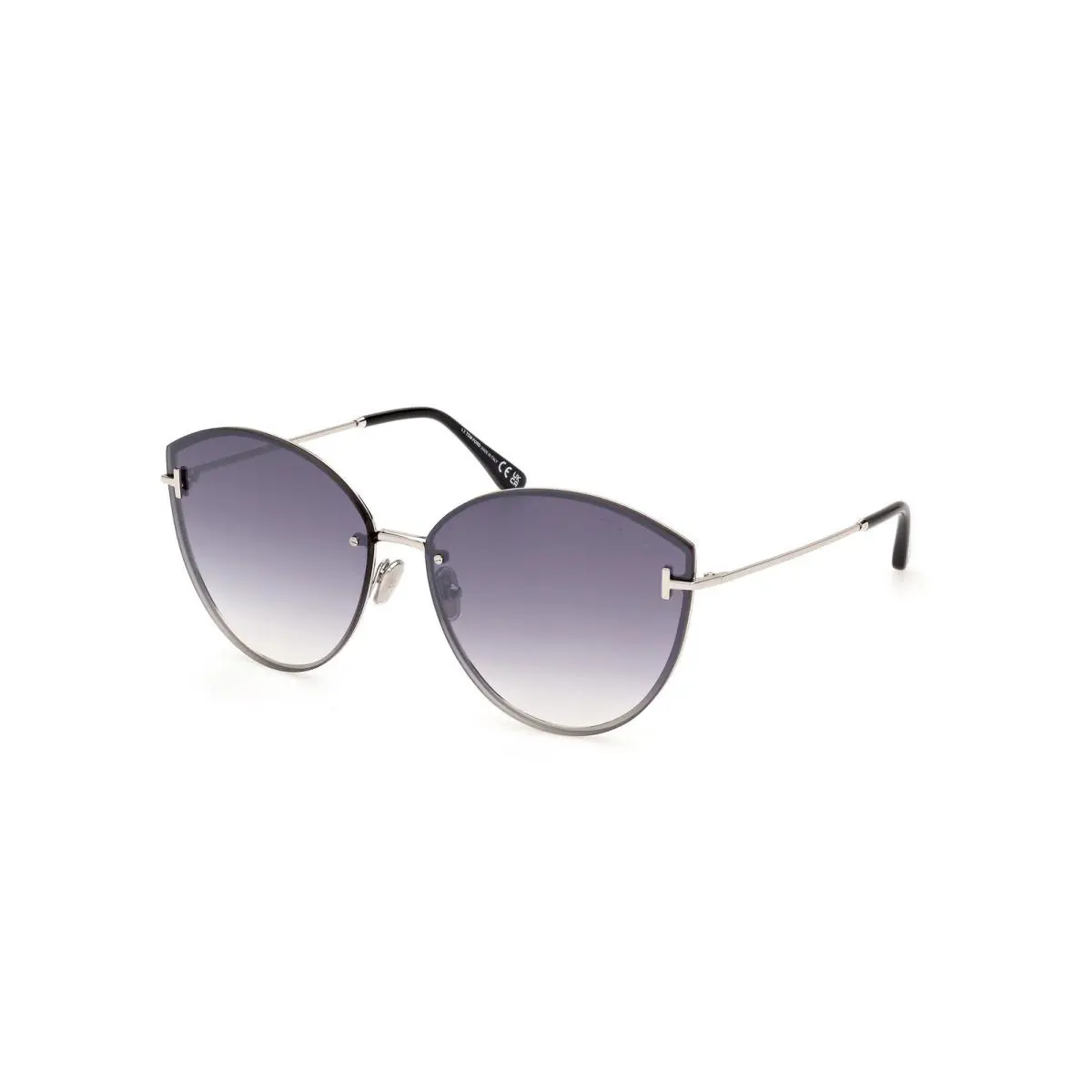 Tom Ford Evangeline TF1106 16C Silver Blue Metal Sunglass 1106 FT1106