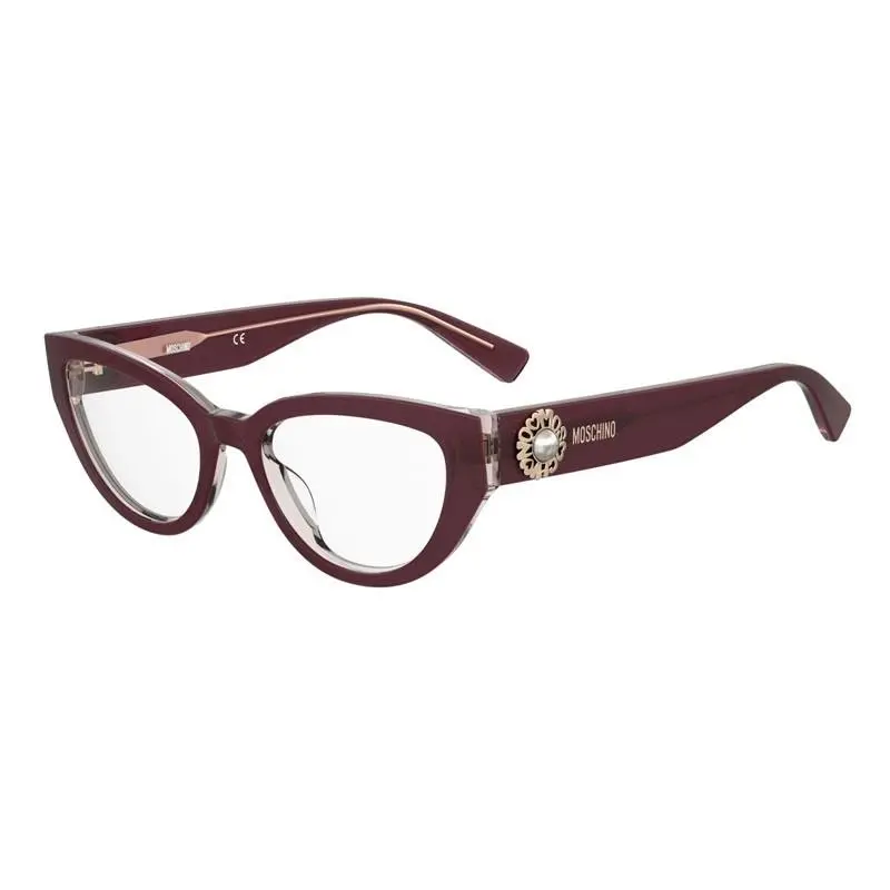 Moschino MOS631 0LHF 00 Burgundy 52mm Eyeglasses