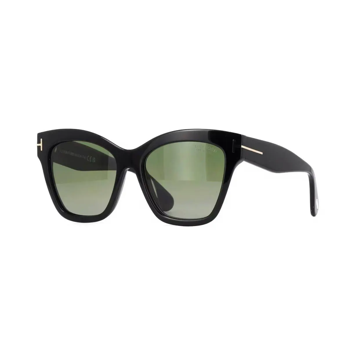 Tom Ford Elvira FT1217 Shiny Black/green Polarized 01R Sunglasses