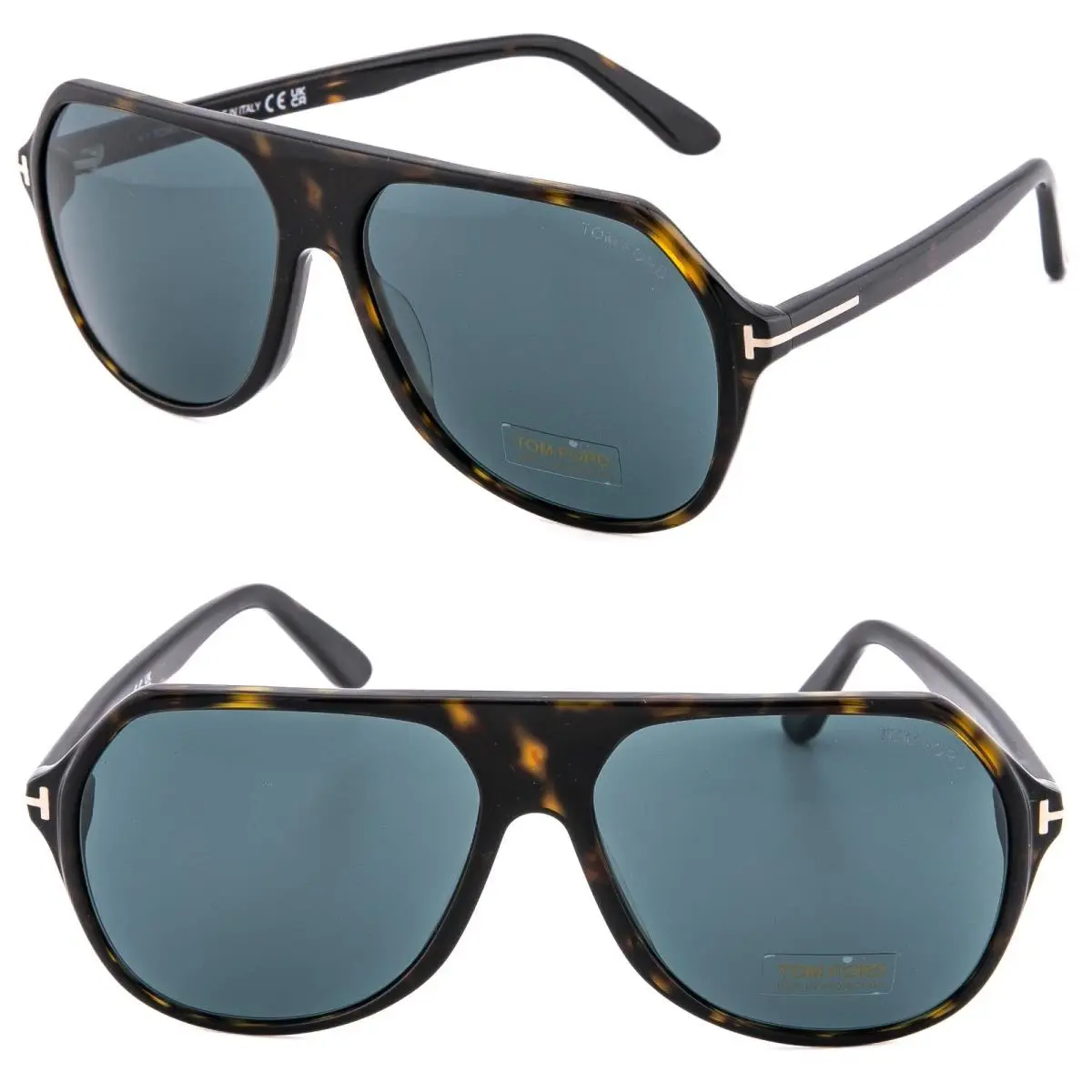 Hayes FT0934 52V Brown Blue Aviator Sunglasses 0934 TF0934 by Tom Ford