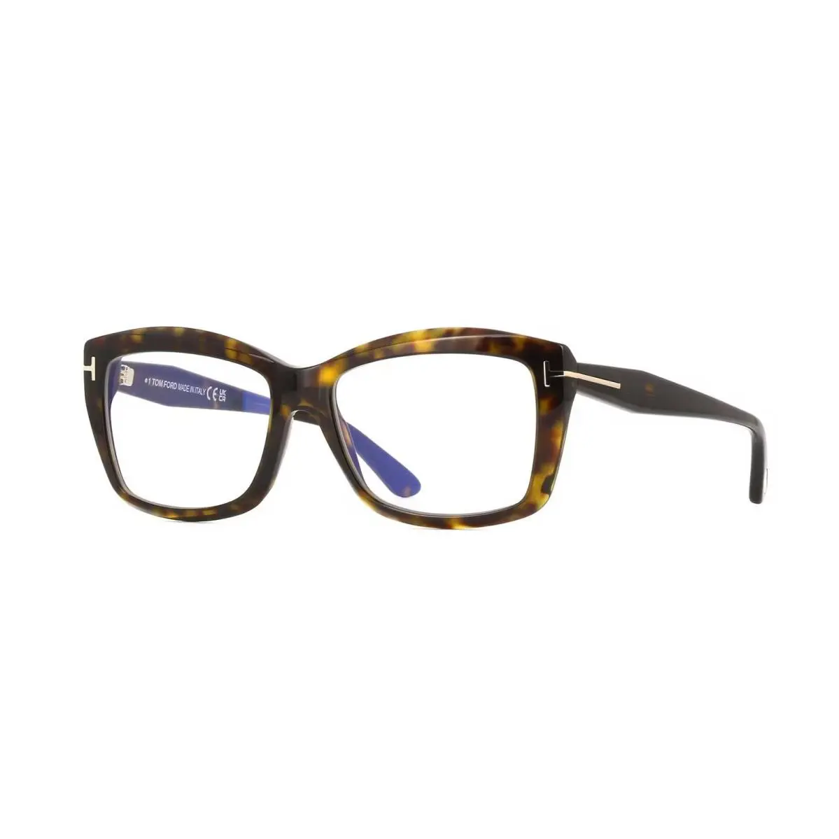 Tom Ford FT6065-B Blue Block Shiny Dark Havana 052 Eyeglasses