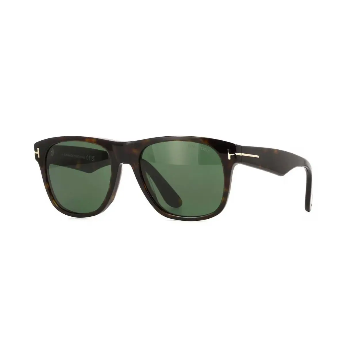 MARLON-02 FT1284 Dark Havana/green 52N Sunglasses by Tom Ford