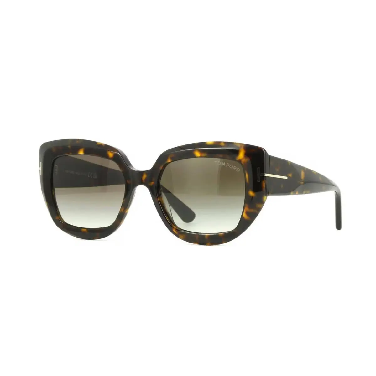 Tom Ford Saltzman FT1192 Dark Spotted Havana/grey Shaded 52B Sunglasses - Frame: Dark Spotted Havana, Lens: Grey Shaded