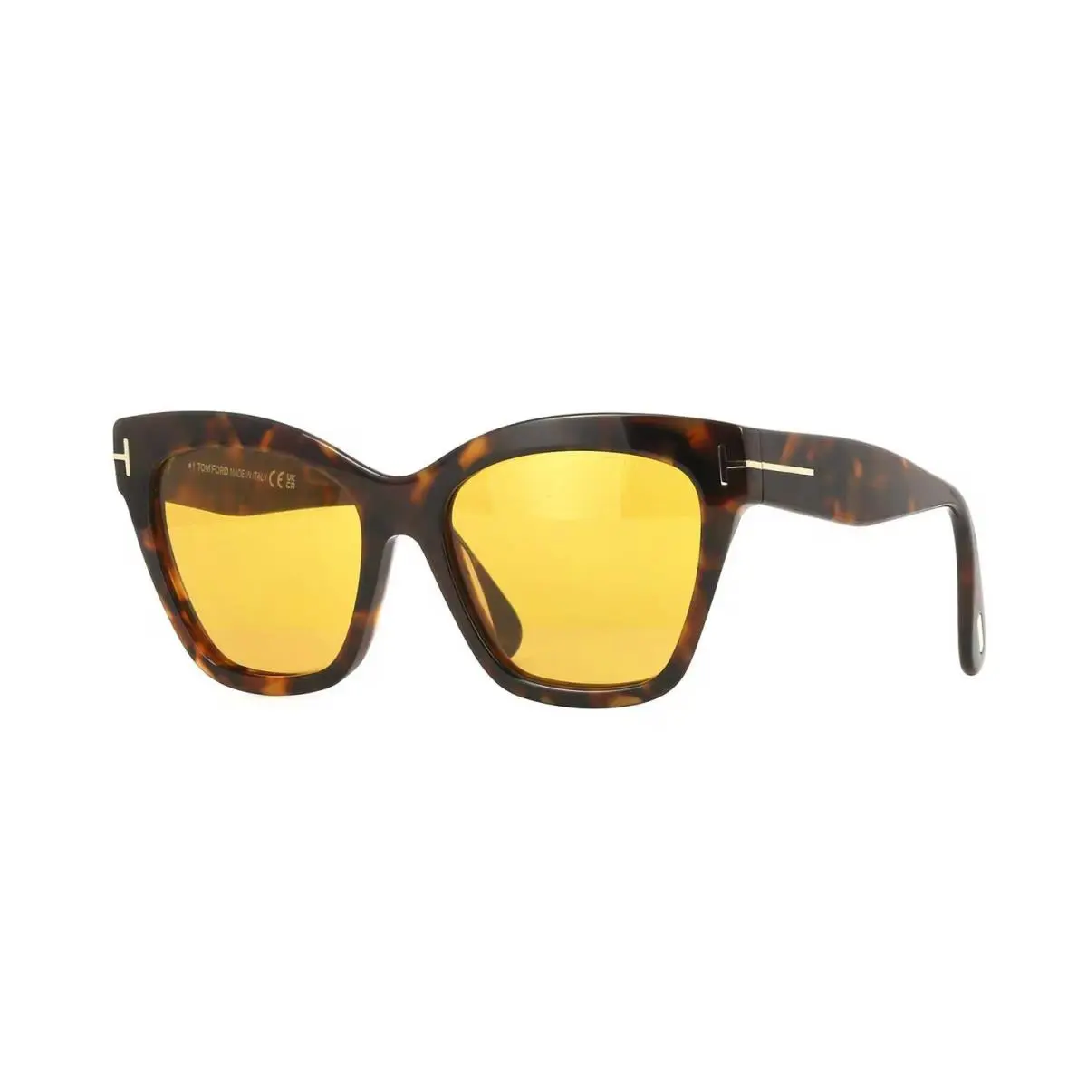 Tom Ford Elvira FT1217 Shiny Dark Havana/brown 52E Sunglasses - Frame: Shiny Dark Havana, Lens: Brown