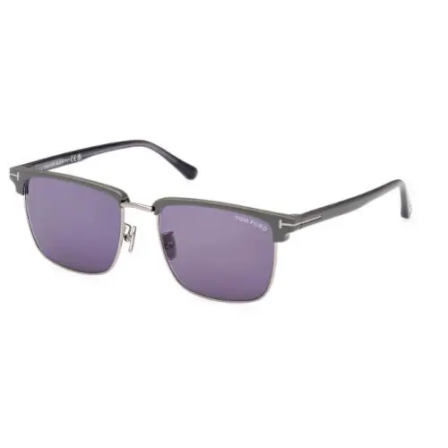 Tom Ford Hudson 02 FT0997 H 51V Dark Ruthenium-mastic/blue Men`s Sunglasses