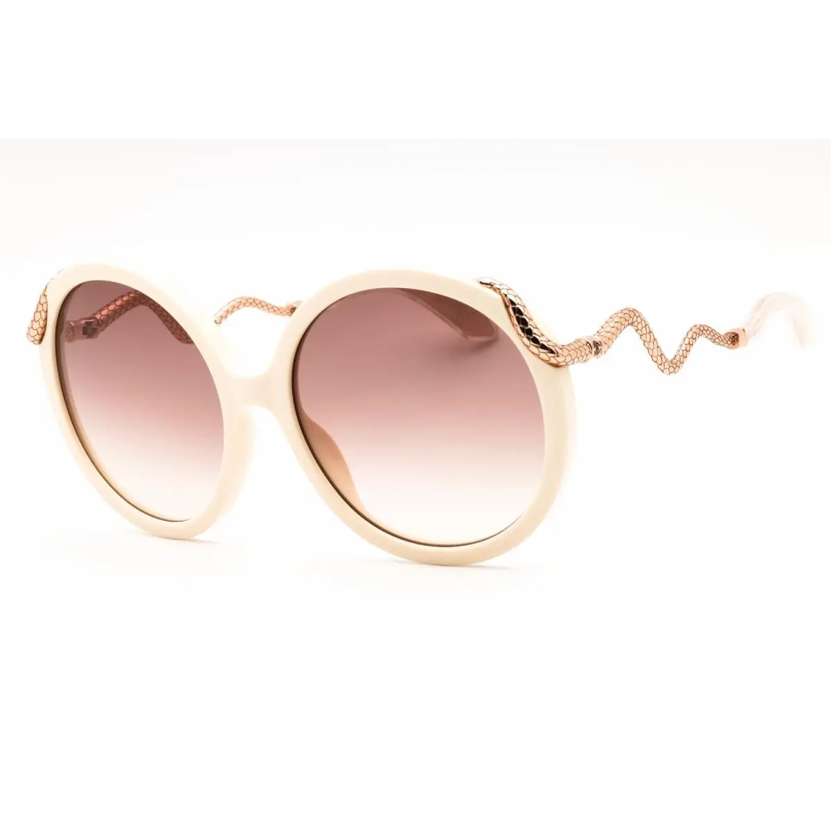Roberto Cavalli SRC004M 9X7Y Sunglasses Beige Frame Rose Grey Gradient Lens 59mm