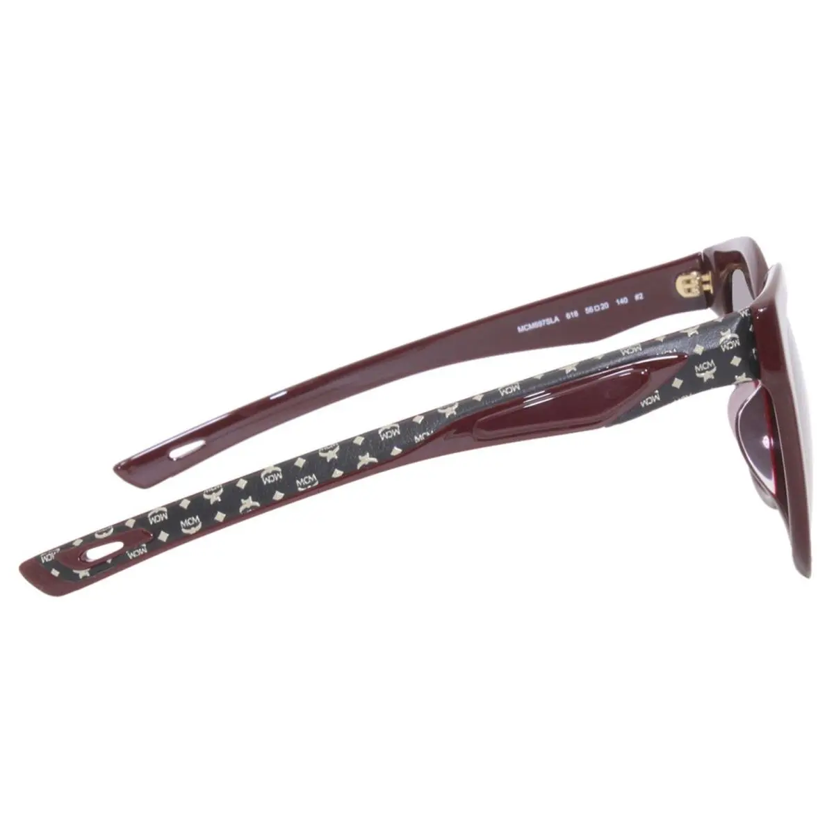 Mcm MCM697SLA 618 Sunglasses Women`s Wine/black Visetos/grey  display picture 1