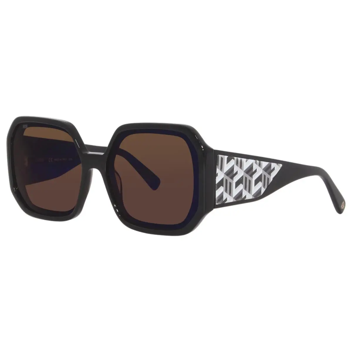 Mcm 709S 002 Sunglasses Women`s Black/anniversary Print/grey Lenses 60mm by MCM