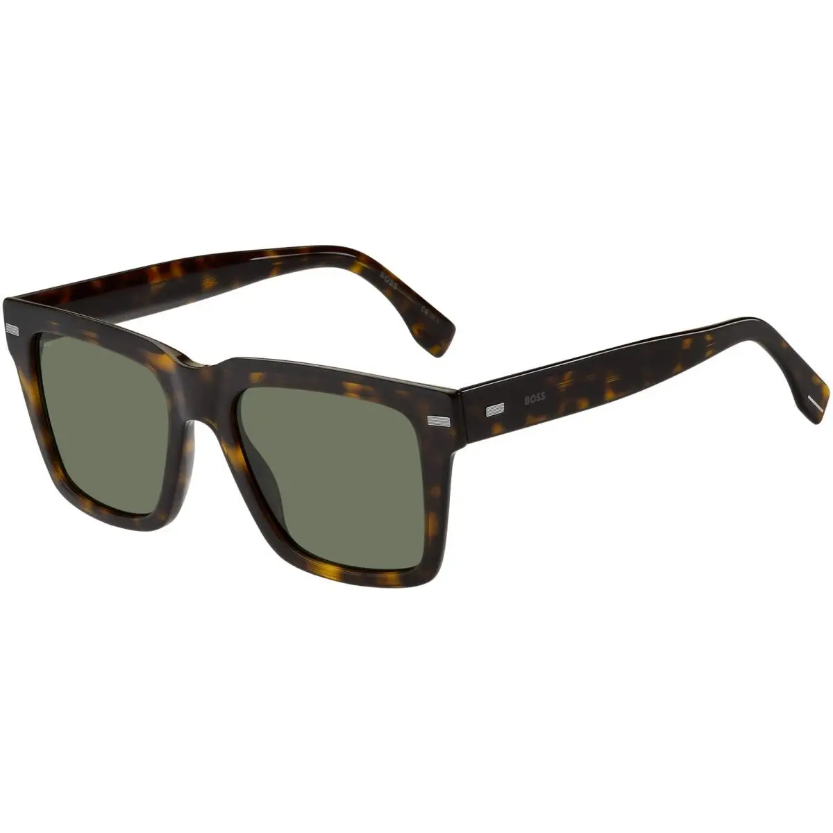 Men`s Havana Flat-top Square Sunglasses - 1442S 0086 QT by Hugo Boss