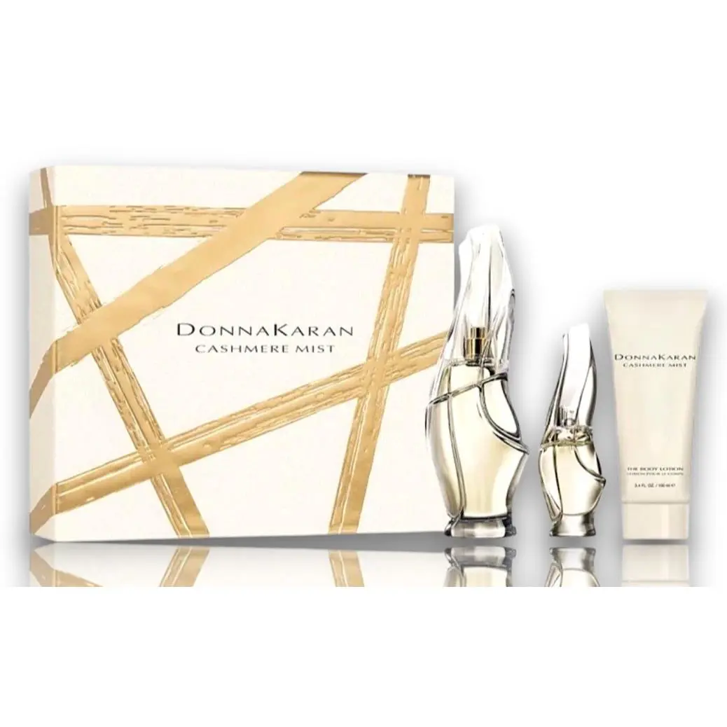 Donna Karan Cashmere Mist 3 Pc`s Set Eau de Parfum 3.4 oz 0.5 oz B Lotion 3.4