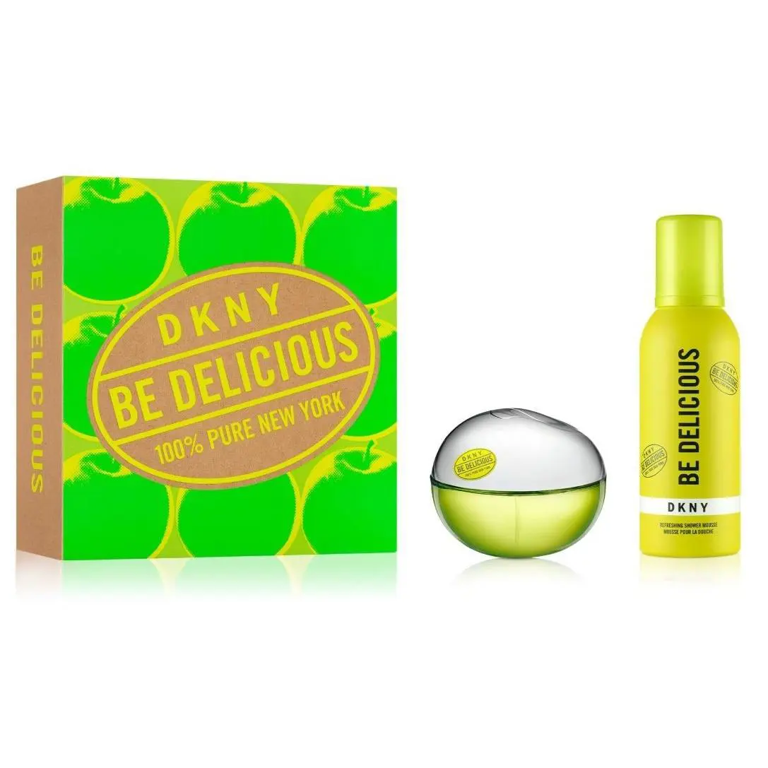 Dkny BE Delicious For Women 2pc Gift Set 3.4 oz Edp Spray + 5.1 oz Shower Mousse