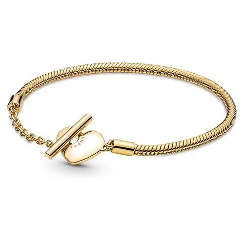 Pandora Moments Heart T-bar Snake Chain Bracelet