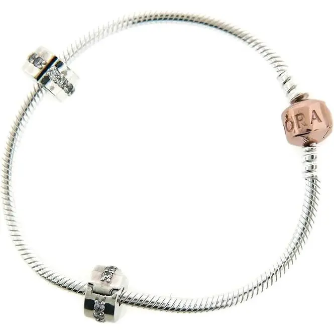 Rose Iconic Bracelet Set Sterling Silver Women`s Jewelry 20 cm by Pandora
