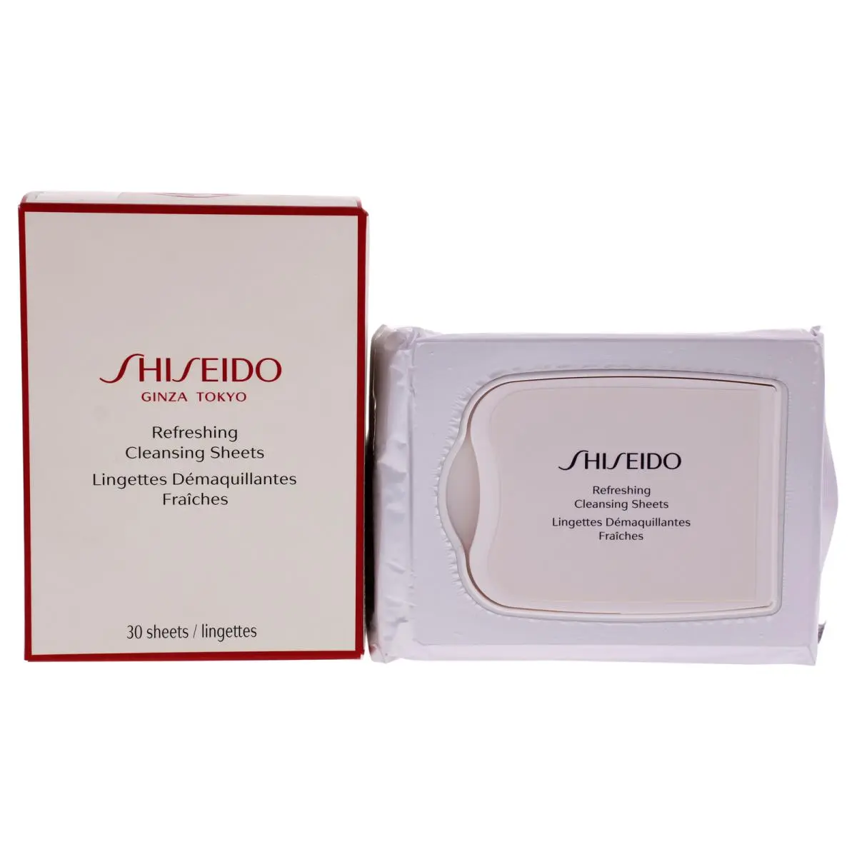 3 Pack Refreshing Cleansing Sheet by Shiseido For Unisex - 30 Count Wipes