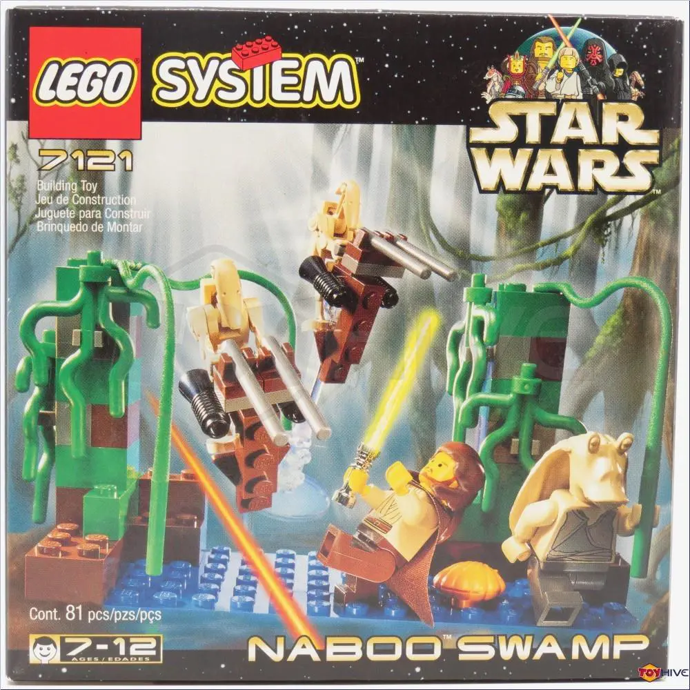 Lego Star Wars 7121 Naboo Swamp Qui-gon Jinn Jar Jar Binks Stap 1999 Box