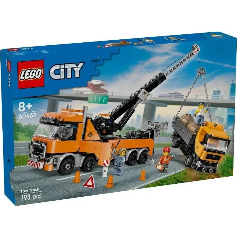 Lego City Heavy Duty Recovery Tow Truck Crane Building Set 60467 Ages 8+