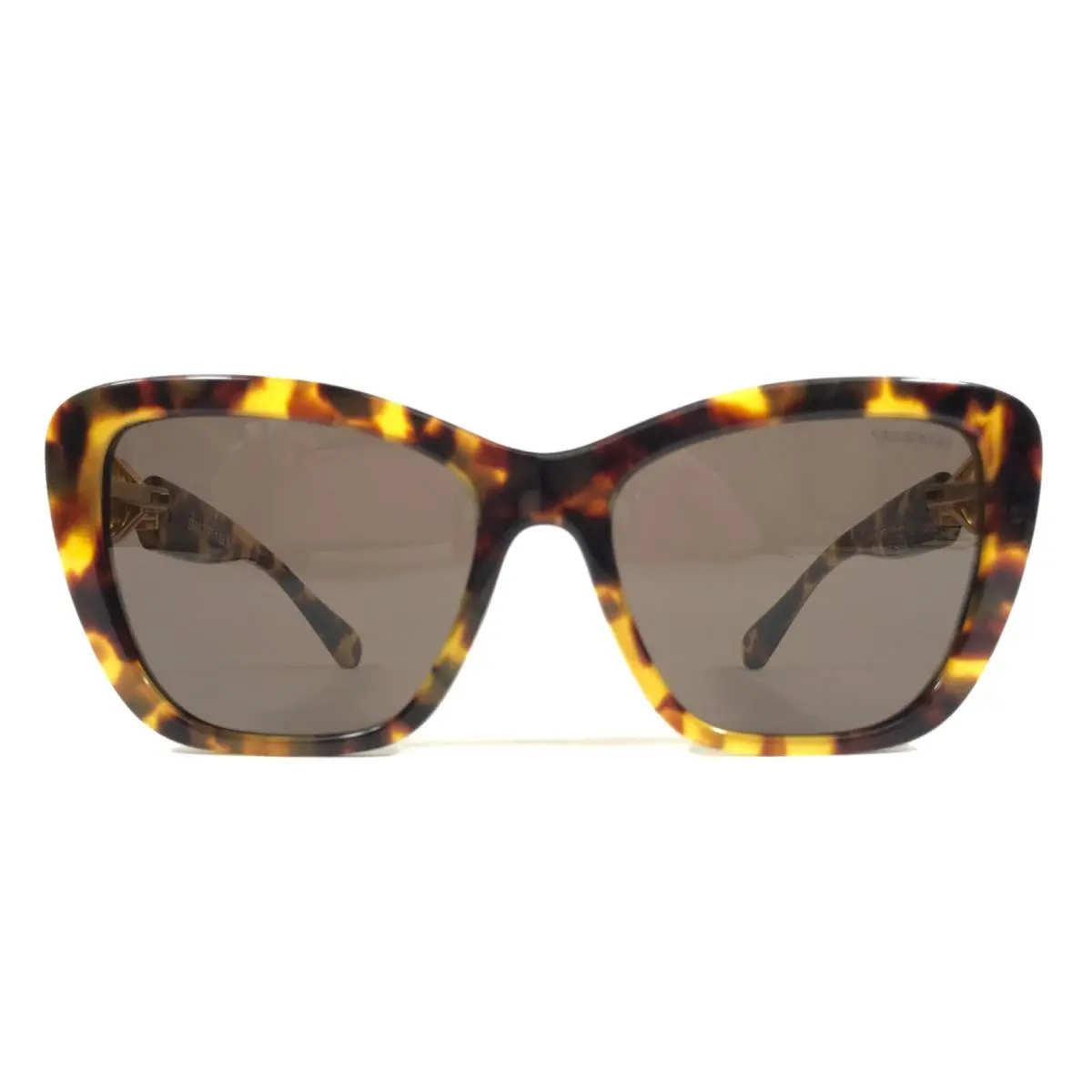 Swarovski Sunglasses SK6018F 104073 Tortoise Alt Fit Frames w/ Dark Brown Lenses
