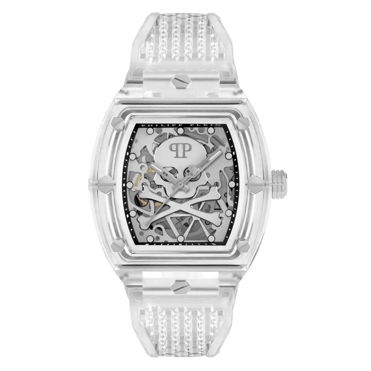 The Skeleton Crystal 44MM Skeleton / Polyurethane Skeleton Dial Wristwatch Pwpta by Philipp Plein