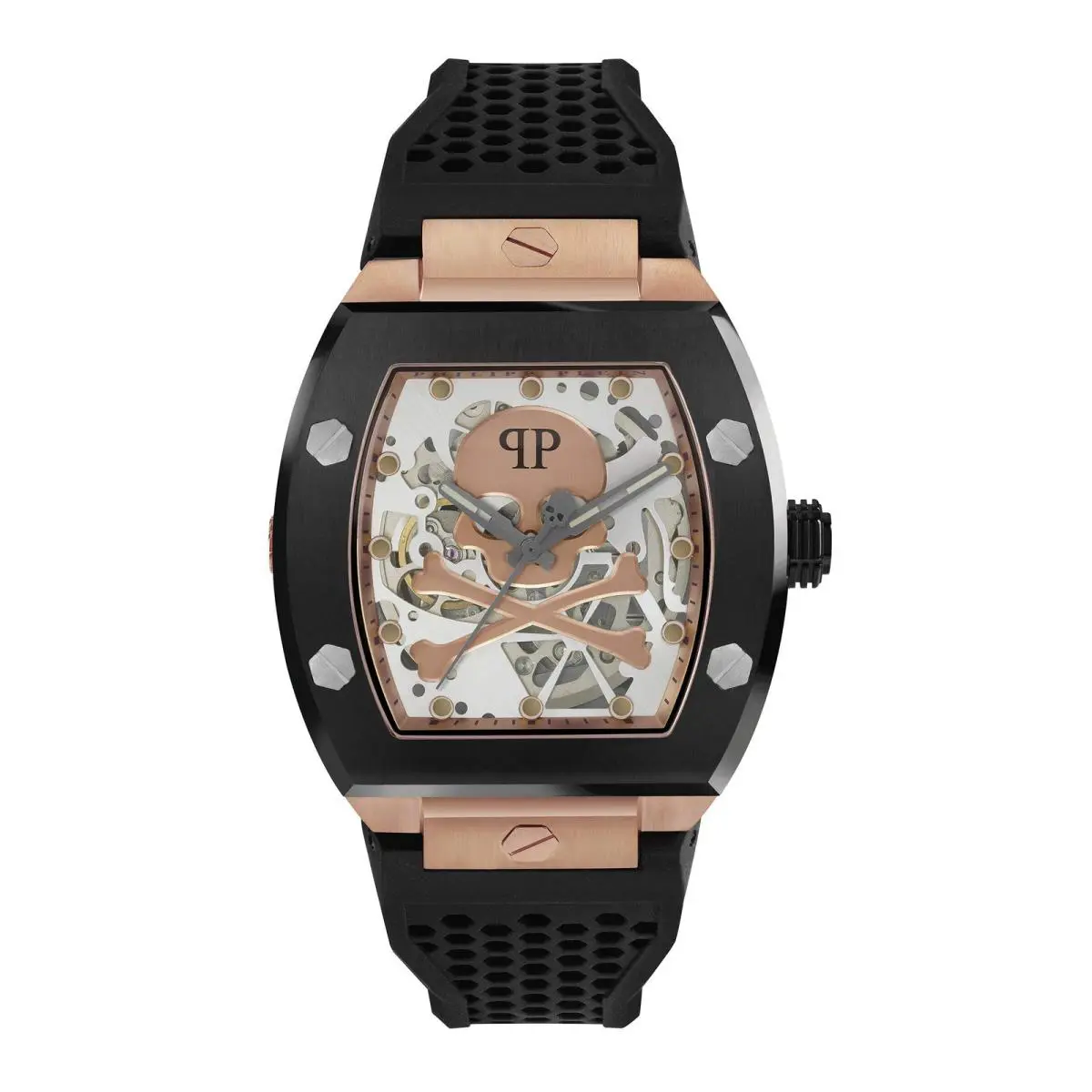 Philipp Plein The Skeleton Skeleton / Silicone Skeleton Dial Wristwatch PWBAA0121 - Dial: Other, Band: Black