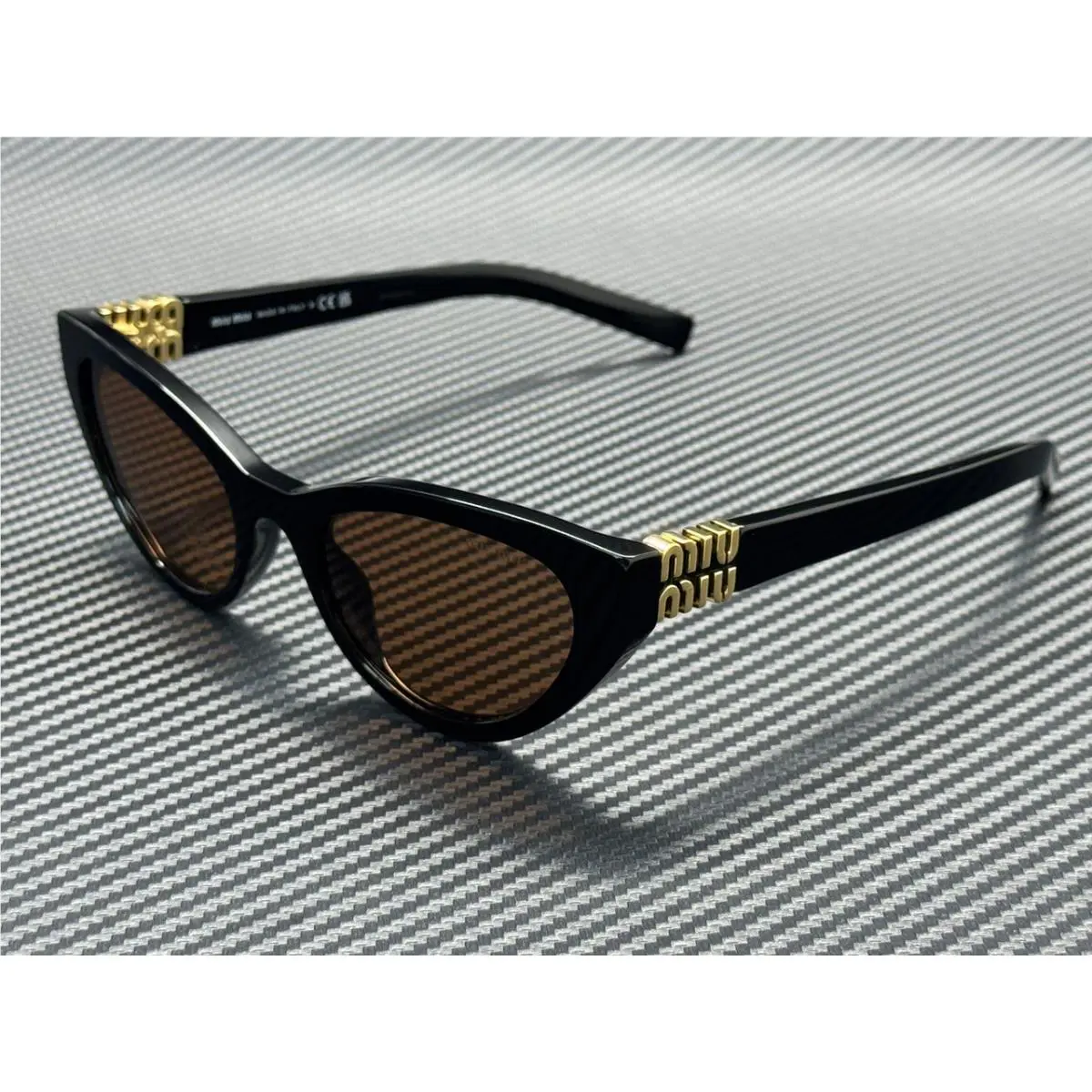 Miu Miu MU A04S 16K10I Black Brown Women`s 54 mm Sunglasses