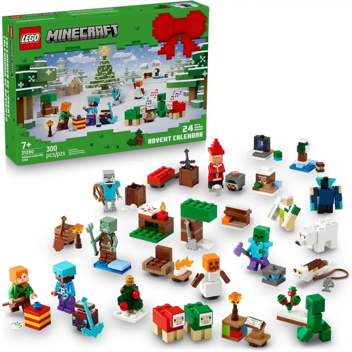 Lego Minecraft Advent Calendar 2025 Rare Holiday Minifigures Christmas 21280
