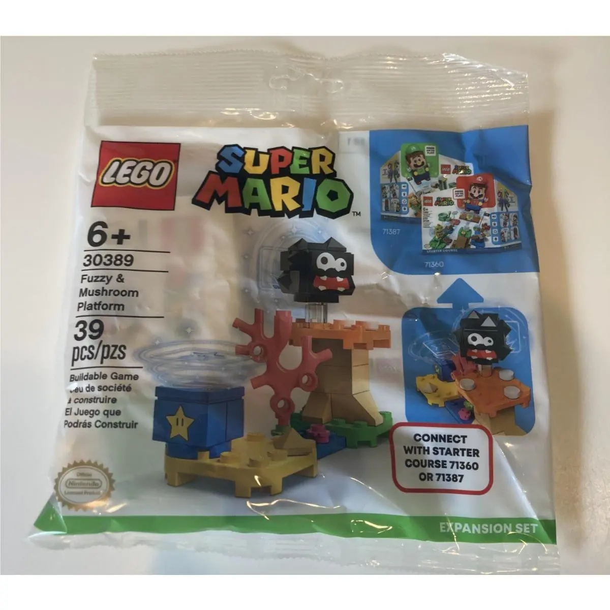 Lego Super Mario 30389 Fuzzy Mushroom Platform Set Mint Retired Product