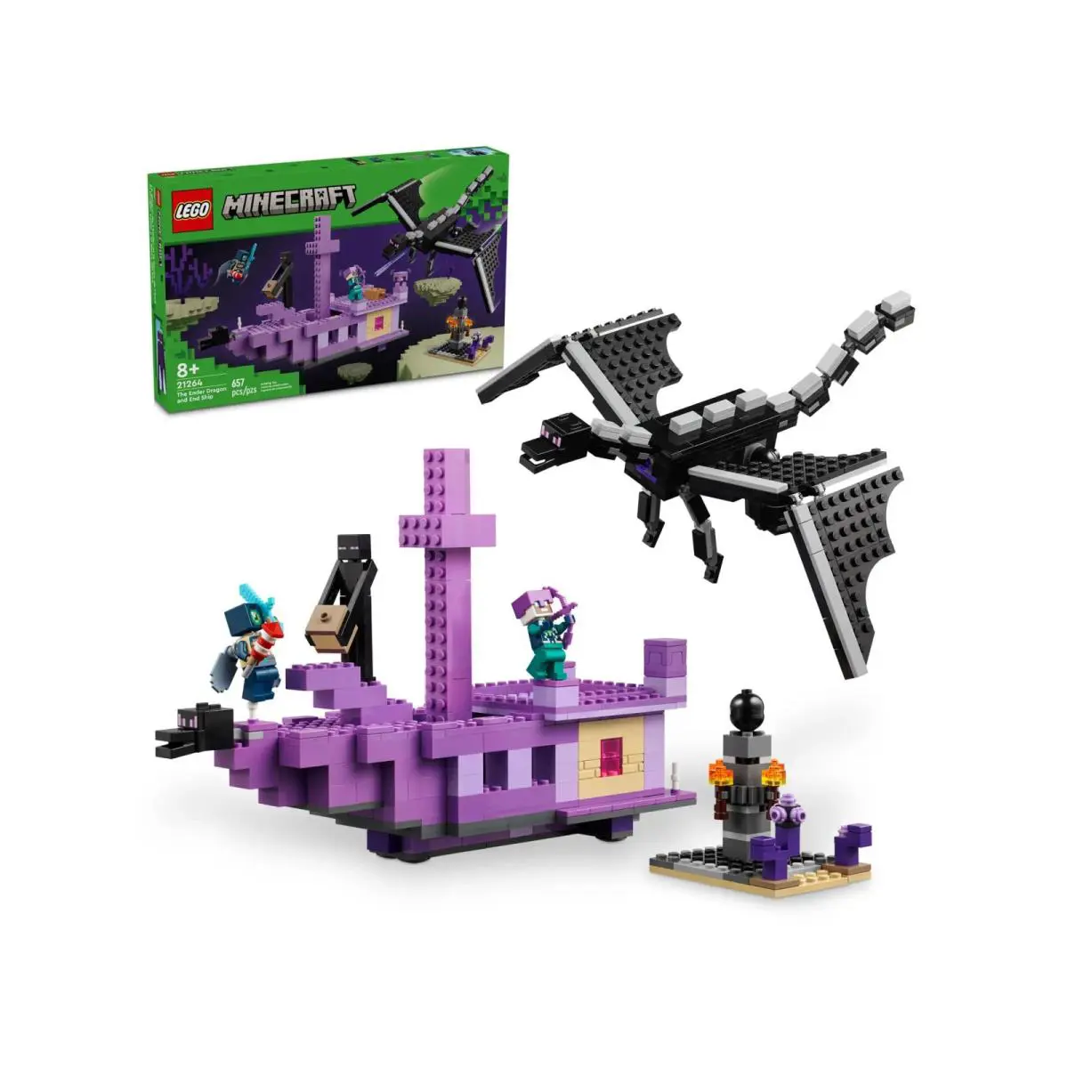 Lego Minecraft: The Ender Dragon and End Ship 21264 Set