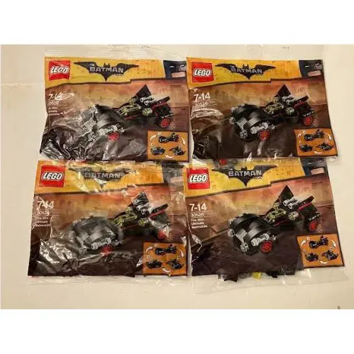 Set Of 4- The Mini Ultimate Batmobile Lego- The Lego Batman Movie 30526- 84 Pcs