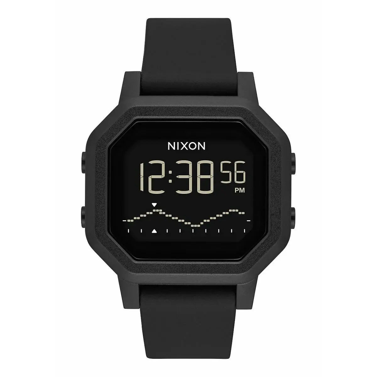 Nixon Women`s Siren Black Silicone 38mm Watch F2137