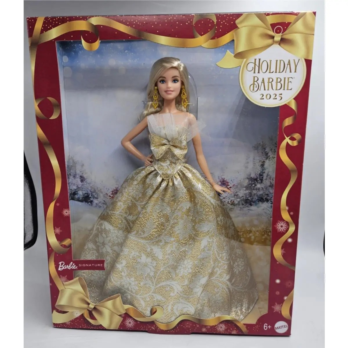 Barbie Signature 2025 Holiday Barbie Fashion Doll Blonde Mattel