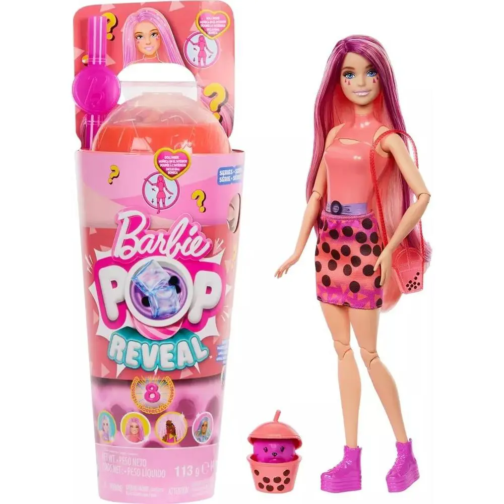 Barbie Pop Reveal Bubble Tea Series Doll Accessories Green Tea 8 Surprises