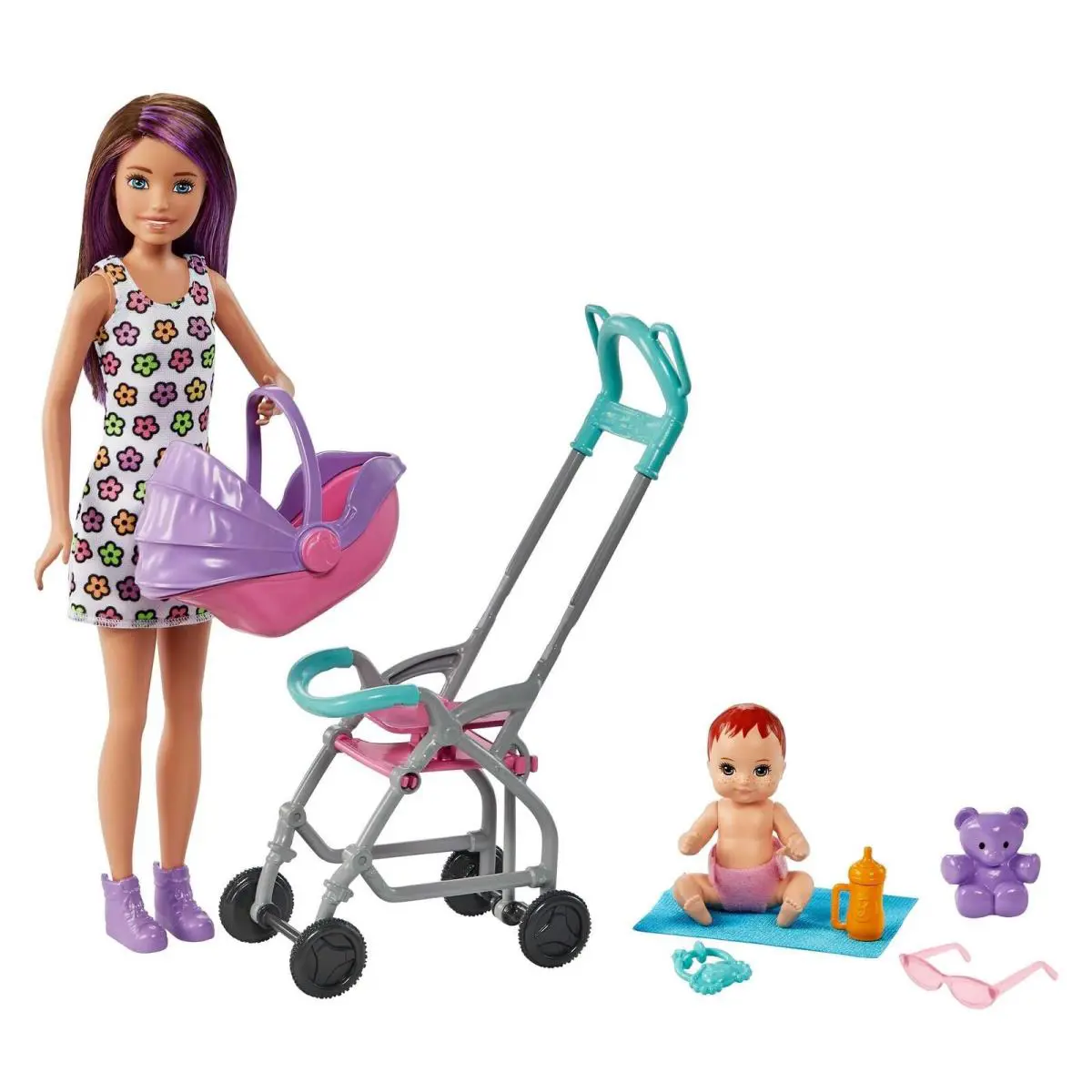 Barbie Skipper Babysitters Playset Baby Doll Stroller Accessories For Kids 3+