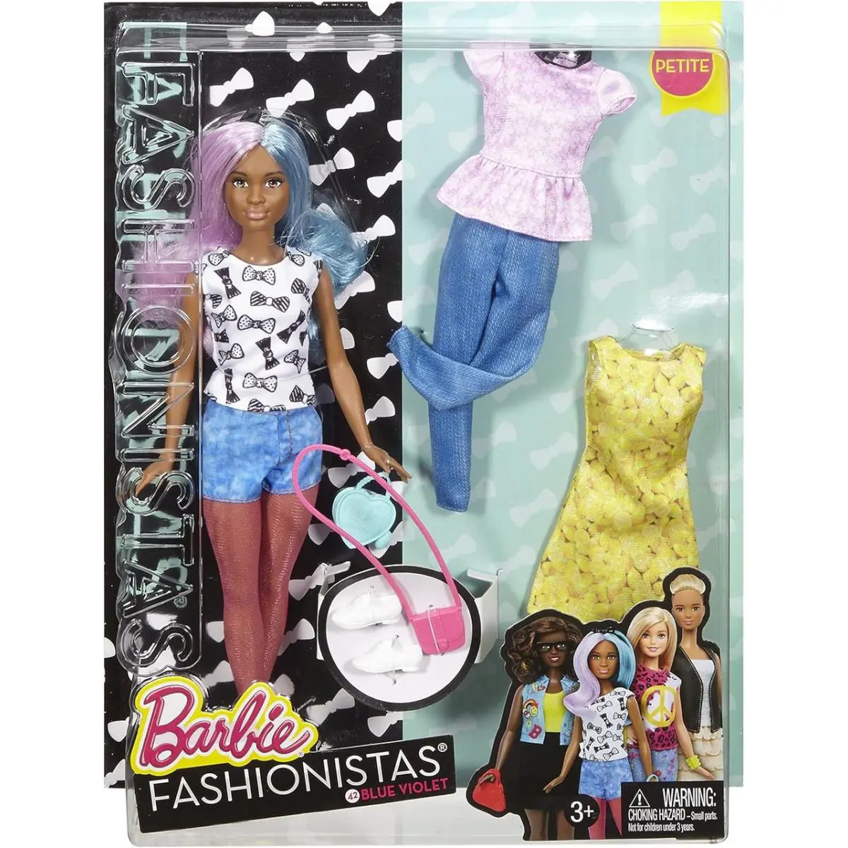 Barbie Fashionistas Doll Blue Violet Gift Set