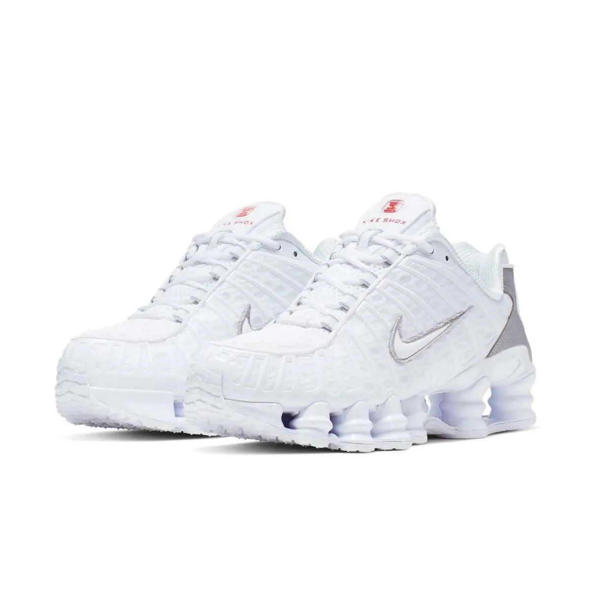 Nike Women`s Shox TL White/ Metallic Silver AR3566-100 Fashion Shoes - White