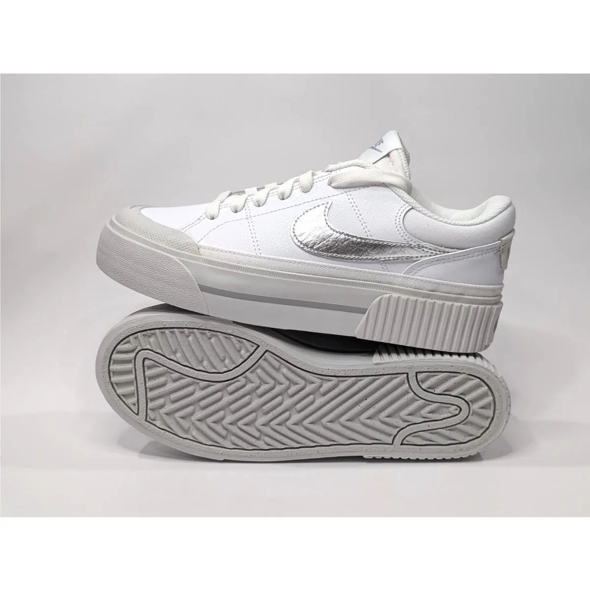 Nike shoes - Nike Court Legacy Lift - Court Legacy Lift - HQ2307-100 - White/Silver 11