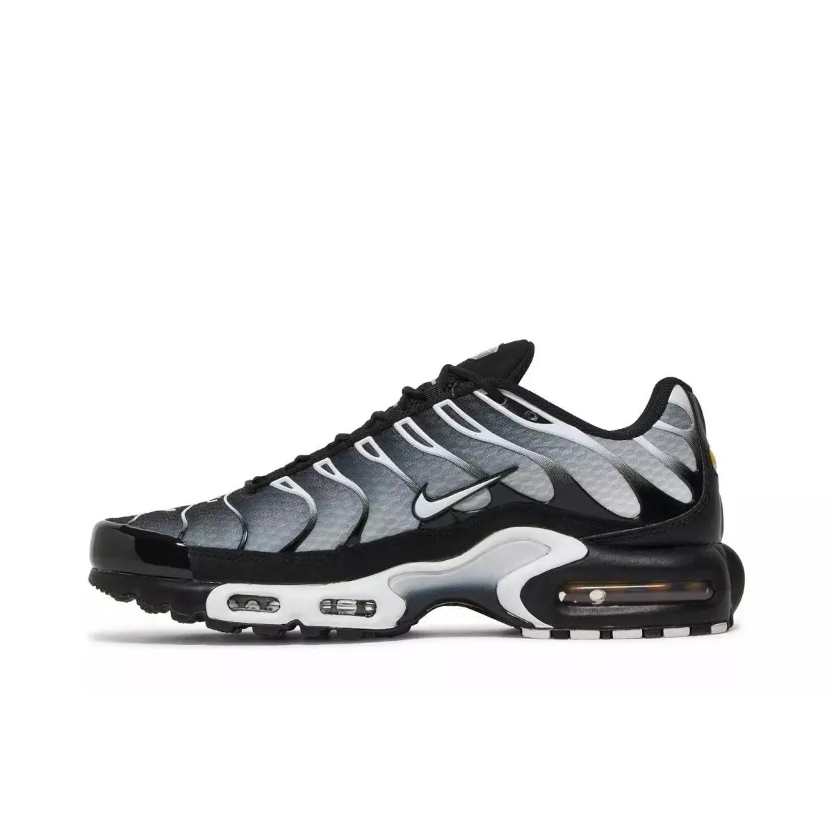 Nike Air Max Plus TN - Black Metal Silver Men`s Air Cushion Shoes - Black