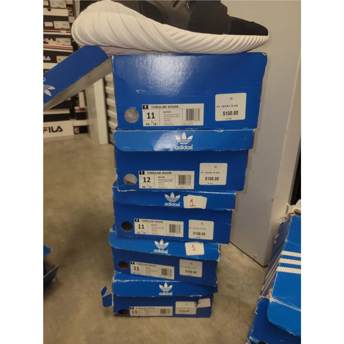 Nike shoes - adidas Tubular Doom - adidas Tubular Doom - BA7555 - BLACK WHITE 4