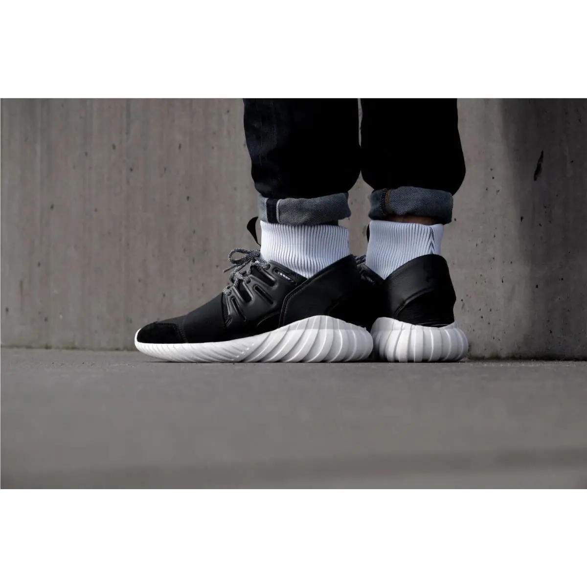 Nike shoes - adidas Tubular Doom - adidas Tubular Doom - BA7555 - BLACK WHITE 9