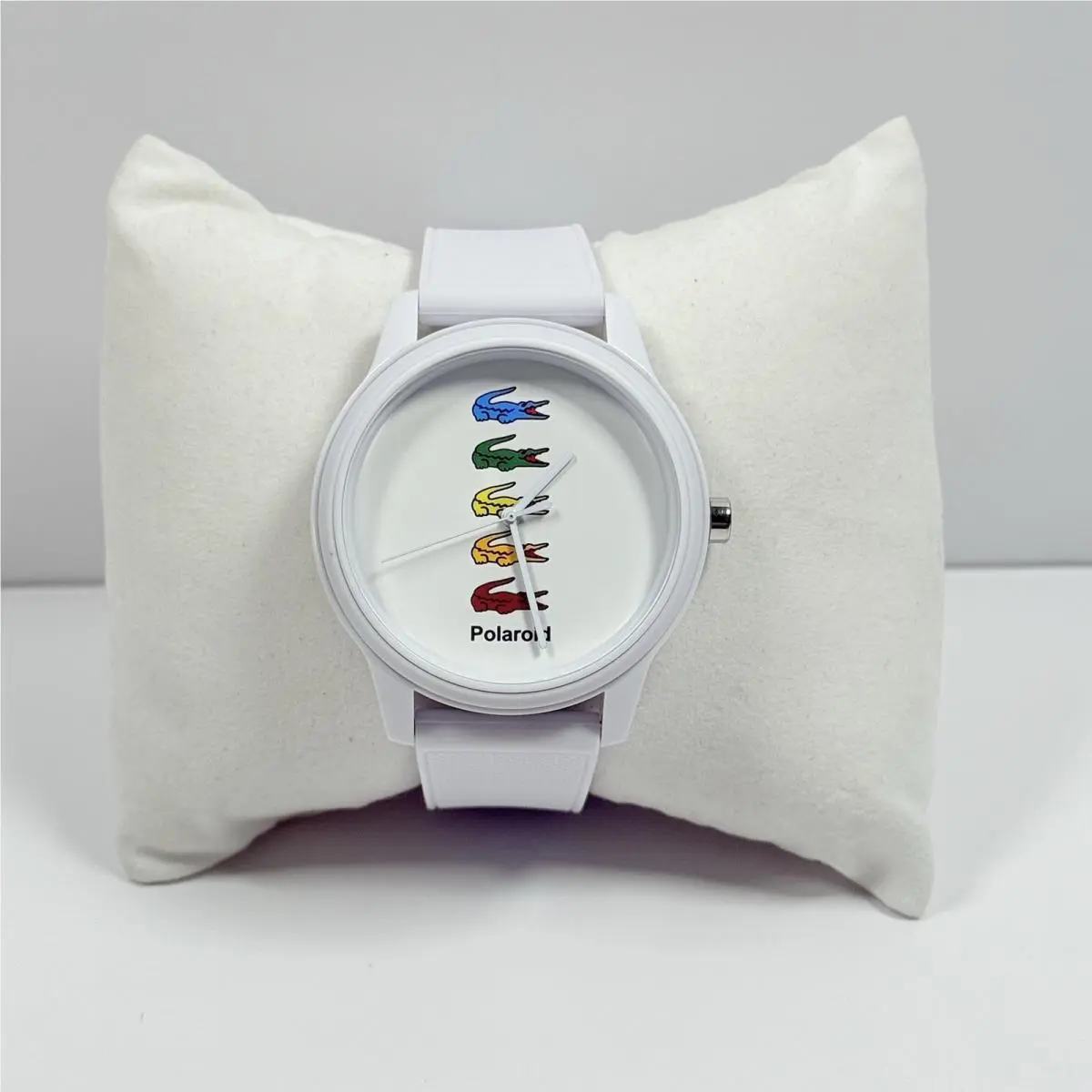Lacoste 2011130 Polaroid Special Edition White Dial Silicone Band Unisex Watch