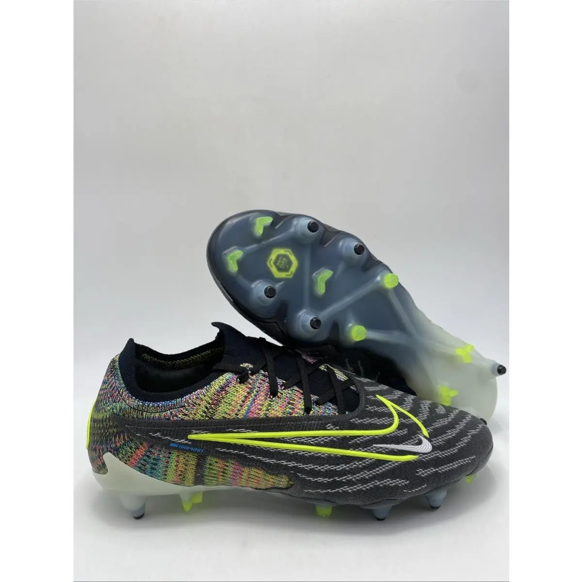 Nike Phantom GX Elt Fusion SG AC P Black Volt White FD5228 071 Men`s Size 10.5